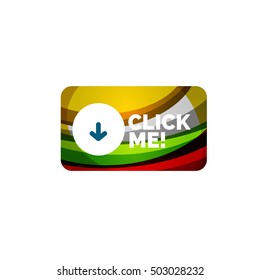 Vector abstract rectangle button template