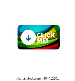 Vector abstract rectangle button template