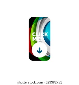 Vector abstract rectangle button template