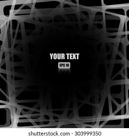 Vector : Abstract rectangle on black background