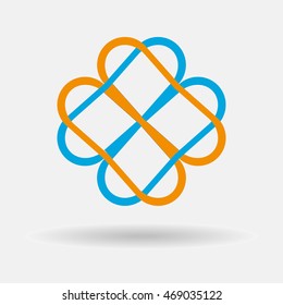 Vector of abstract rectangles symbol or icon