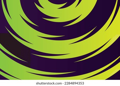 Vector abstract rectangular arc spiral zigzag green and dark purple background.