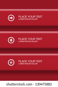 Vector abstract red background / banners