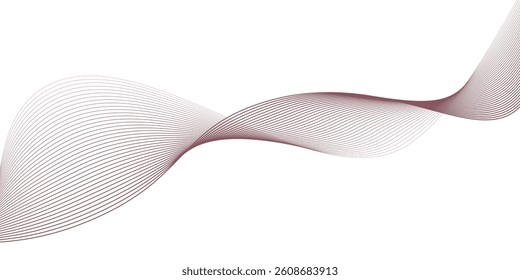 Vector abstract red background with dynamic red waves  lines and particles. vector illustrator