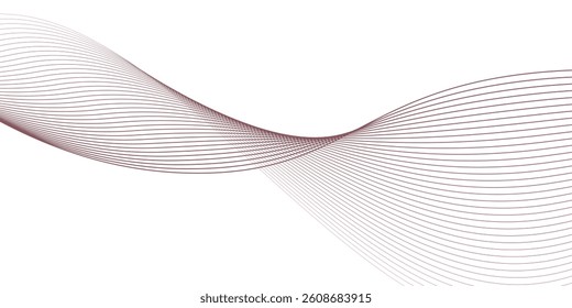 Vector abstract red background with dynamic red waves  lines and particles. vector illustrator