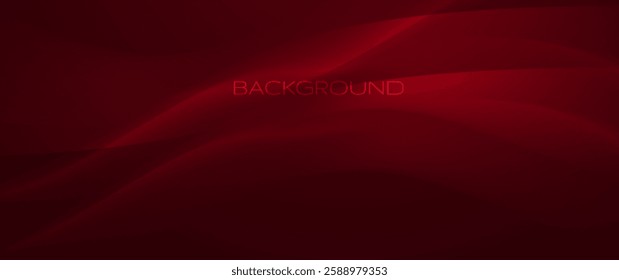 Vector abstract, red black color background, luxury wave flow line pattern, Illustration modern graphic design for invite, premium, Vip template, business banner or futuristic technology background