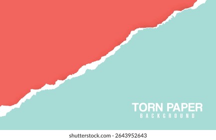 Vector Abstract Red And Blue Torn Paper Background