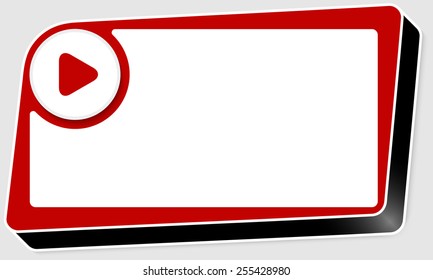 vector abstract red box and play symbol