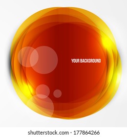 Vector abstract red circles template. Object web design