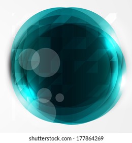Vector abstract red circles template. Object web design