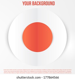 Vector abstract red circles template. Object web design