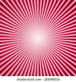 Vector abstract red color background with radial lines