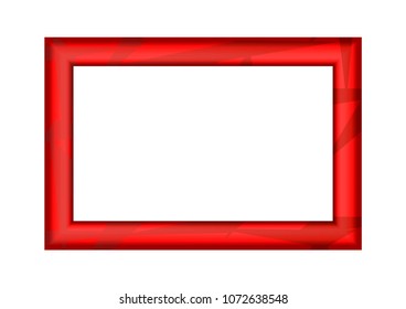 vector abstract red frame for photo