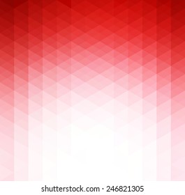 Vector Abstract red geometric technology background  with triangle 