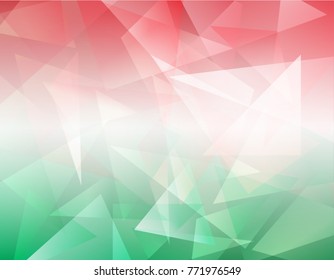 Vector of abstract red and green geometric background in christmas theme