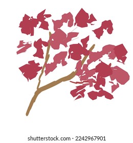 vector of abstract red leaves