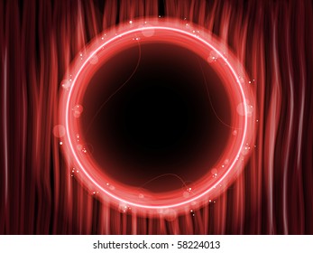 Vector - Abstract Red Lines Background with Black Circle