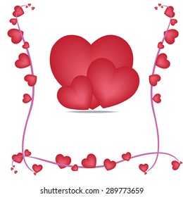 Vector Abstract Red Love Heart pure communication in mind.