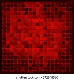 vector abstract red mosaic poly background