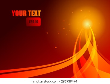 Vector : Abstract red stripe on red background