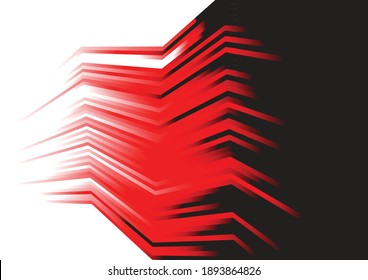 Vector : Abstract red stripes on white background