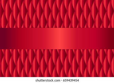vector, abstract red upholstery background with copy space