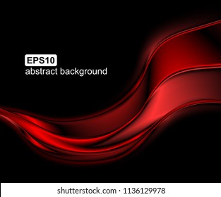 Vector abstract red wave background