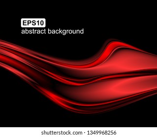Vector abstract red wave background 