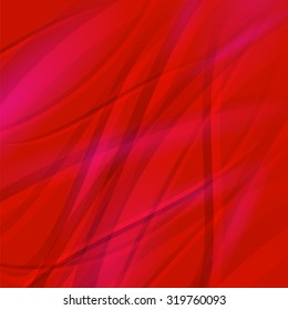 Vector Abstract Red Wave Background. Line Red Wave Pattern.
