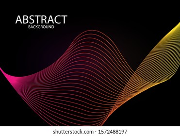 Vector abstract Red and yellow colored line art background, suitable for Backdrop - Vector

