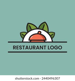 Diseño abstracto del logotipo del restaurante del vector para su marca