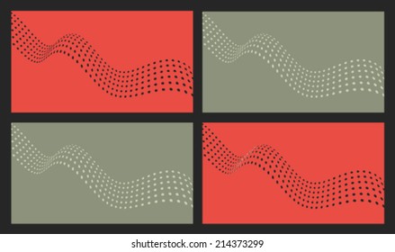 Vector Abstract Retro Backgrounds Set 
