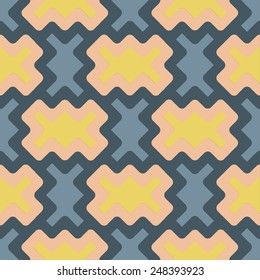 Vector abstract retro geometric seamless pattern