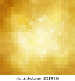 Vector Abstract retro gold mosaic background.