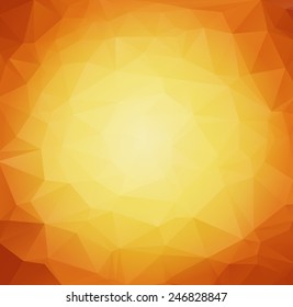 Vector Abstract retro triangle  background orange color