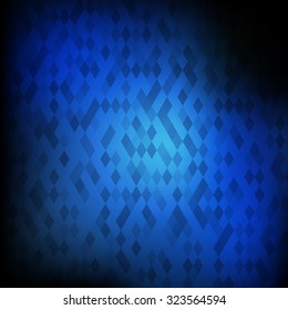 Vector : Abstract rhomnboids on blue background