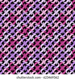 Vector abstract rhythmic geometric elements background. Seamless pattern