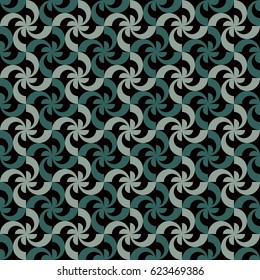 Vector abstract rhythmic geometric elements background. Seamless pattern