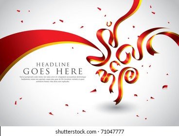 vector of abstract ribbon background