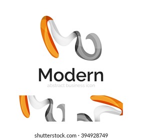Logo de cinta abstracta vectora con diseño de identidad de tarjeta de visita. Elemento giratorio moderno y corporativo aislado en blanco