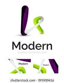 Logo de cinta abstracta vectora con diseño de identidad de tarjeta de visita. Elemento giratorio moderno y corporativo aislado en blanco