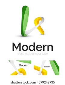 Logo de cinta abstracta vectora con diseño de identidad de tarjeta de visita. Elemento giratorio moderno y corporativo aislado en blanco