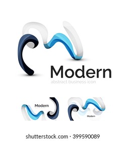 Logo de cinta abstracta vectora con diseño de identidad de tarjeta de visita. Elemento giratorio moderno y corporativo aislado en blanco