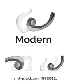 Logo de cinta abstracta vectora con diseño de identidad de tarjeta de visita. Elemento giratorio moderno y corporativo aislado en blanco