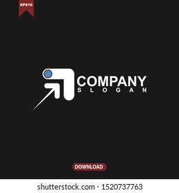 Vector abstract right arrow icon. Modern design elements isolated on white. Simple logo elements