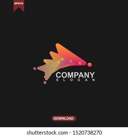 Vector abstract right arrow icon. Modern design elements isolated on white. Simple logo elements