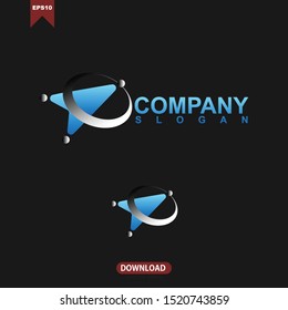 Vector abstract right arrow icon. Modern design elements isolated on white. Simple logo elements