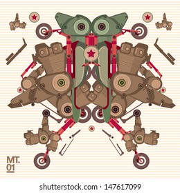 Vector Abstract robot character