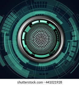vector of abstract robot eye