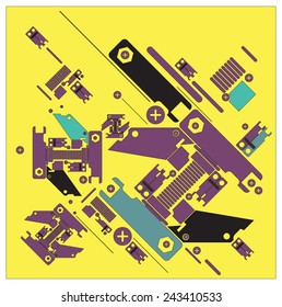 vector abstract robot machine background pattern